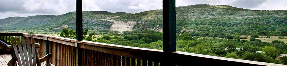 Spectacular views overlooking the Hill Country.